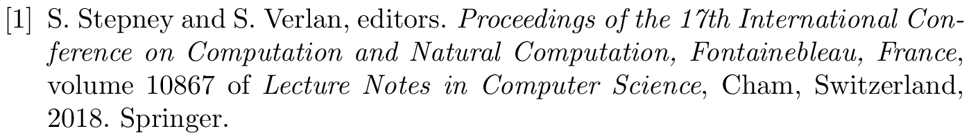 BibTeX example: proceedings citation style abbrv